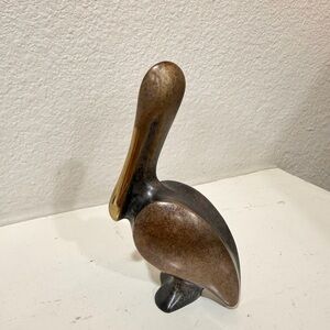 Brian Noack 1996 Limited Edition Pelican Sculpture 6/1500 Bronze Signed